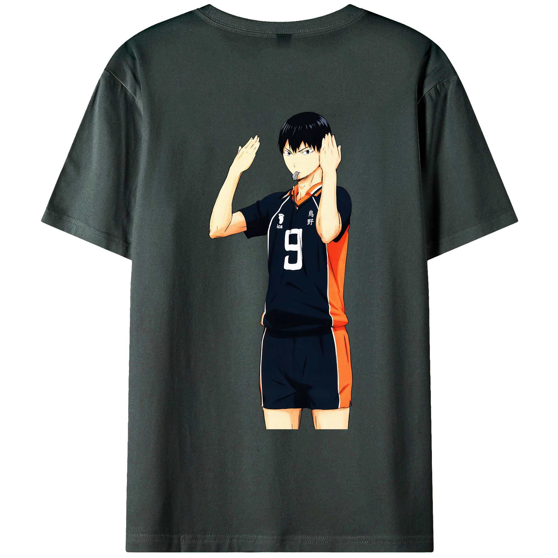 （画像用） ハイキュー!! Haikyu!! 綿100％ メンズ半袖Tシャツ（バックプリント） 通気性